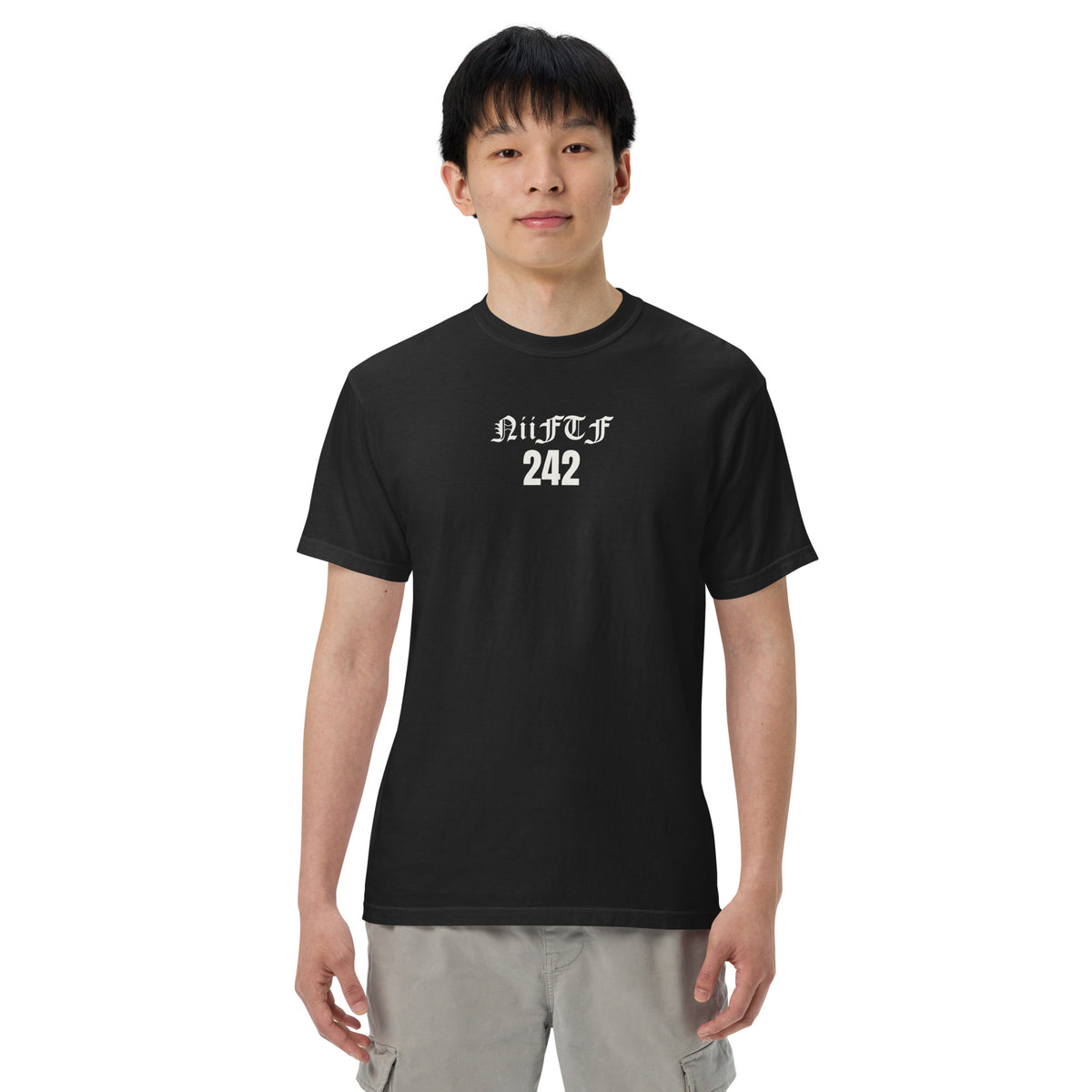 242 Area Code Heavyweight Tee