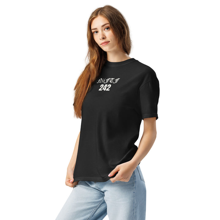 242 Area Code Heavyweight Tee